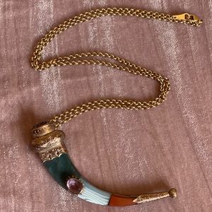 ❤️ VINTAGE (1800s) SCOTTISH Necklace (3 Amethyst stones w/ Rose Gold)